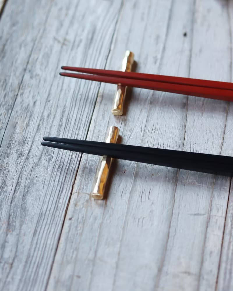 樹枝造型 黃銅筷架