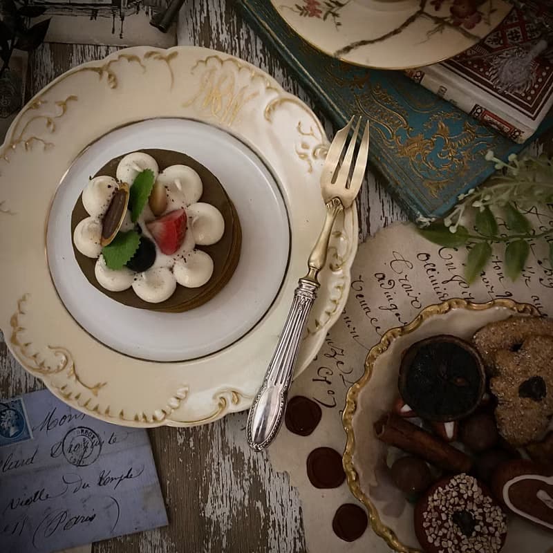 19世紀末 法國Louis XVI古典風格 純銀柄甜點前菜叉