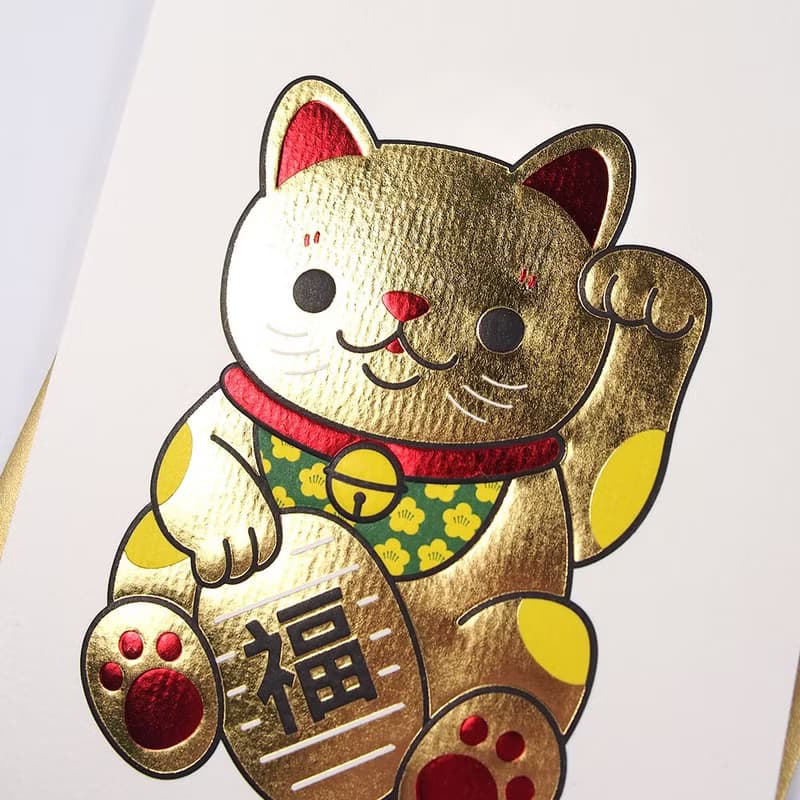 招財貓【Hallmark-Eight Bamboo傳統古風卡片 無限感謝】