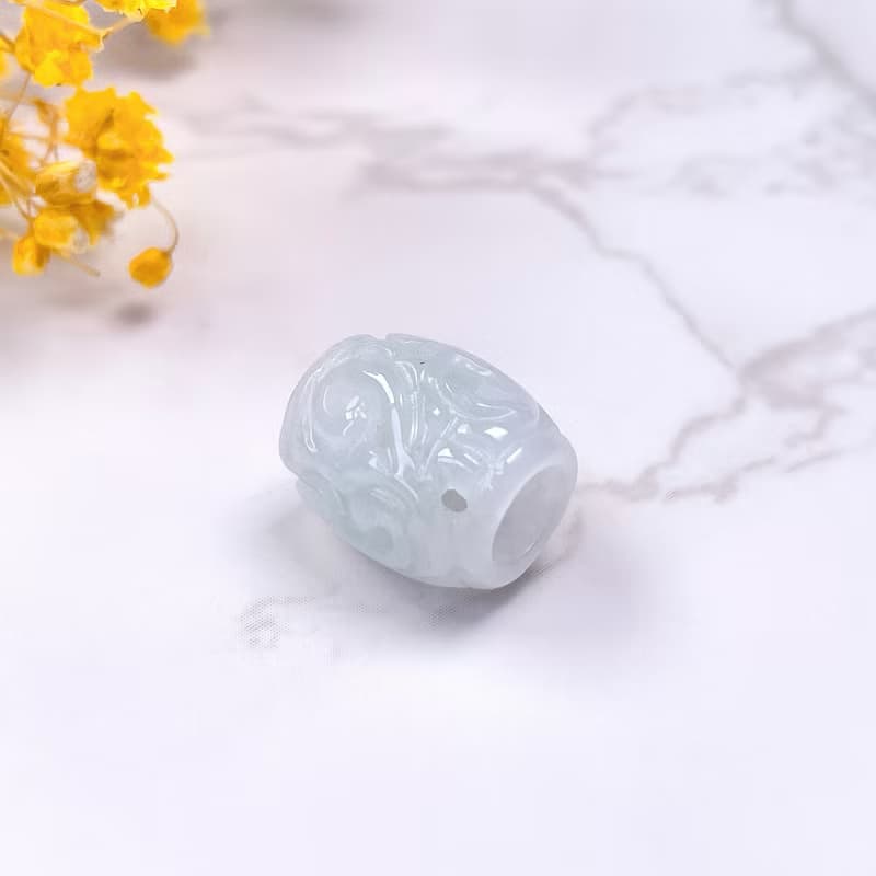 【萬事亨通】冰種翡翠雕花路路通項鍊 | 天然緬甸玉翡翠A貨 |送禮