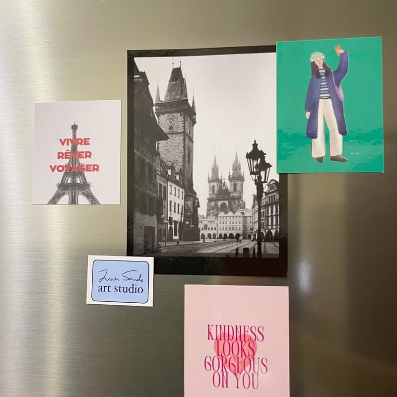 Fridge-Ready Magnet 迷你海報磁鐵貼-巴黎與鐵塔