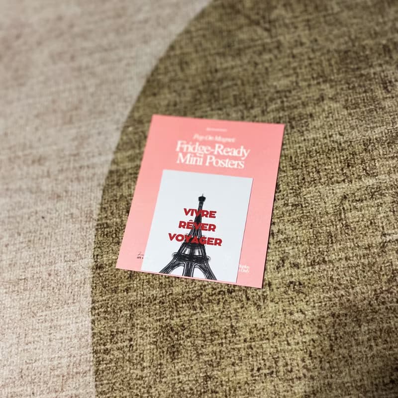 Fridge-Ready Magnet 迷你海報磁鐵貼-巴黎與鐵塔