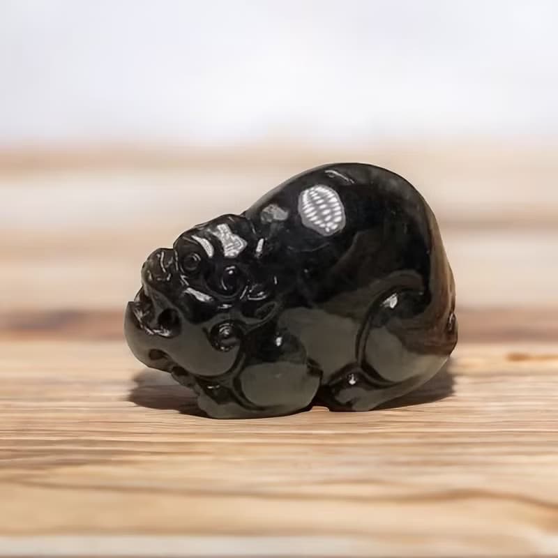 【招財神獸】烏雞翡翠戰神貔貅 | 天然緬甸玉翡翠A貨 | 送禮