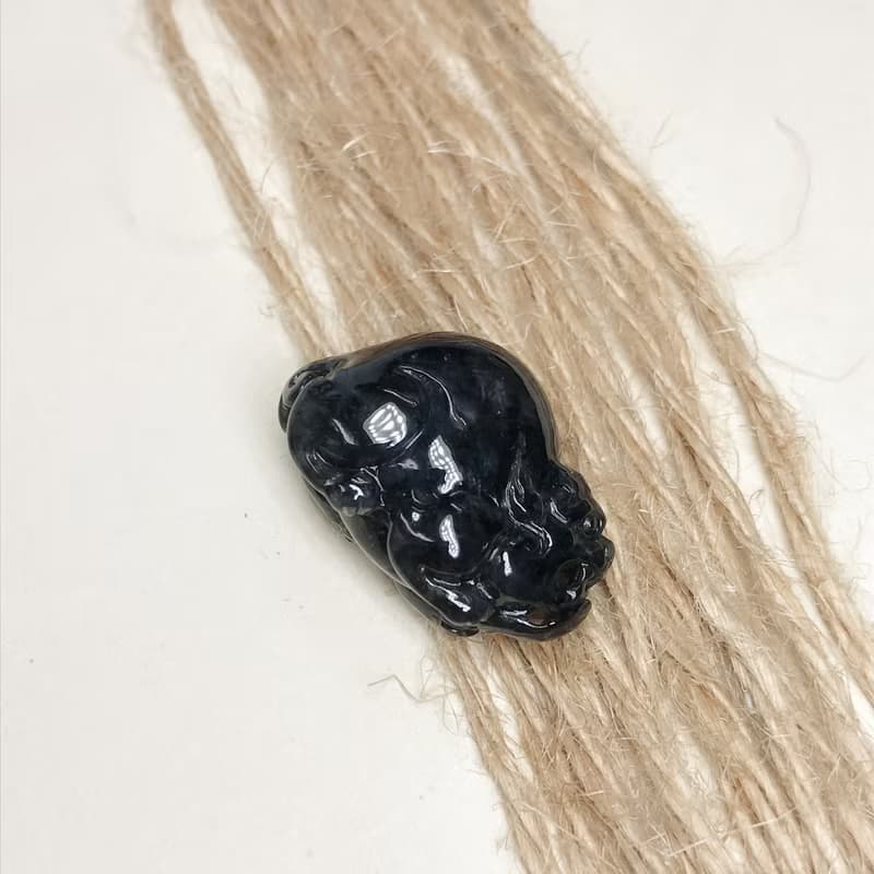 【招財神獸】烏雞翡翠戰神貔貅 | 天然緬甸玉翡翠A貨 | 送禮
