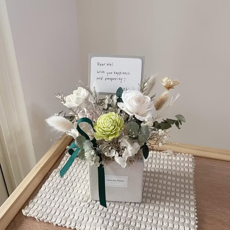 【永生盆花】乾燥盆花 開幕盆花 新居禮 開幕花禮 永生花 祝賀禮