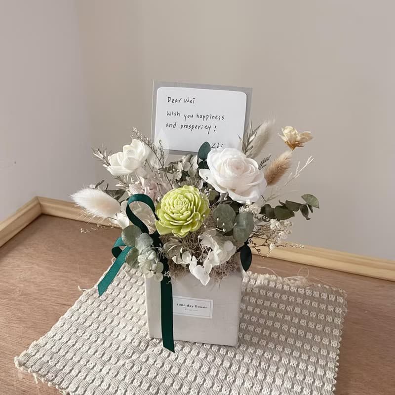 【永生盆花】乾燥盆花 開幕盆花 新居禮 開幕花禮 永生花 祝賀禮