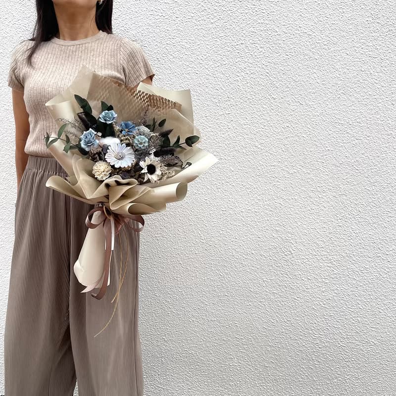 【艸弄Garden Lane Floral】焙茶拿鐵太陽花花束
