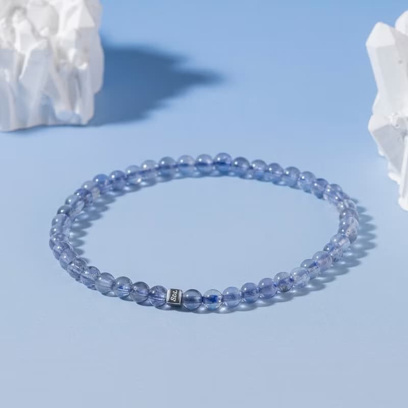 堇青石∣天然能量水晶手串∣3.5-4.5mm D14704