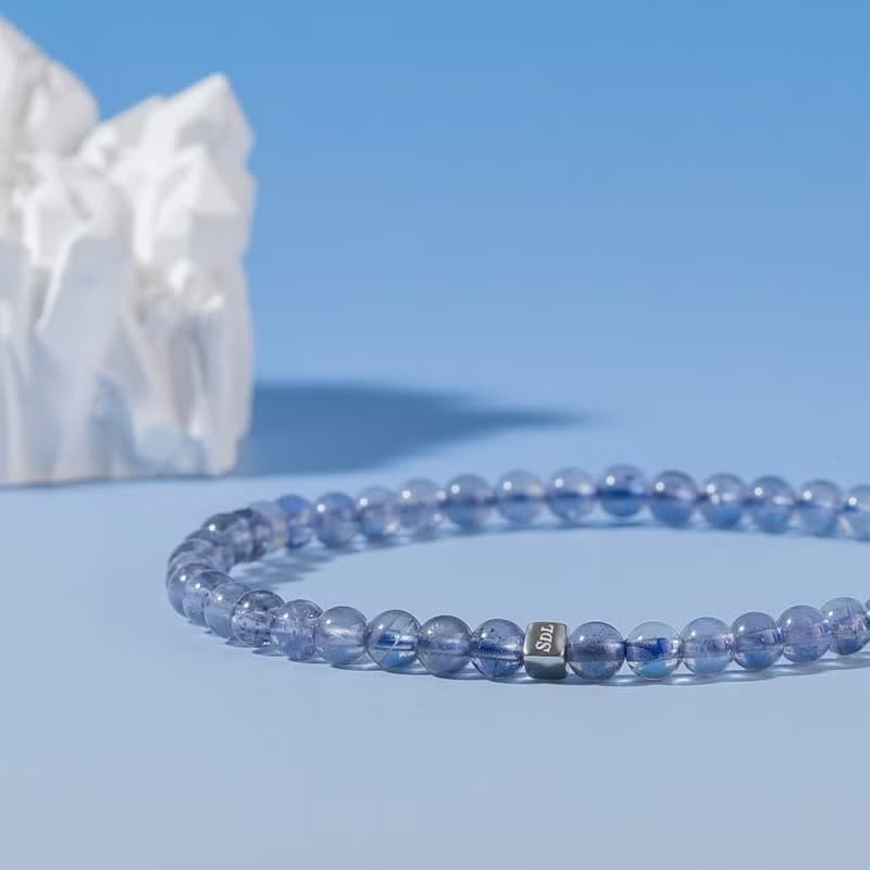 堇青石∣天然能量水晶手串∣3.5-4.5mm D14704