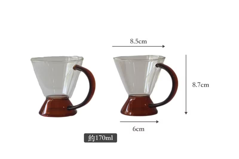 英式下午茶耐熱玻璃琥珀色茶杯 一入