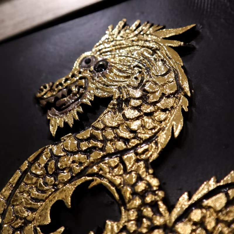 福祿*壽*喜 龍年鎏金陶版畫 掛畫 擺飾 裝飾畫 手作 入厝禮 新年
