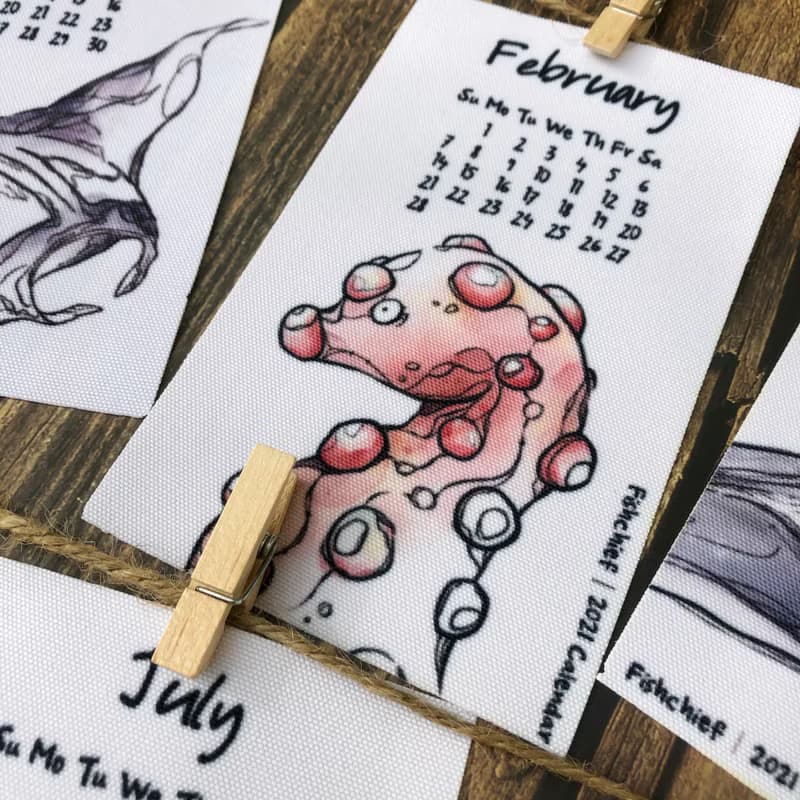 2021 魚七分布月曆