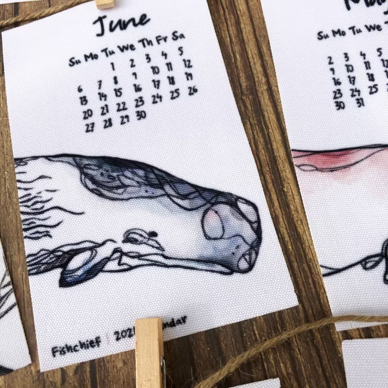 2021 魚七分布月曆