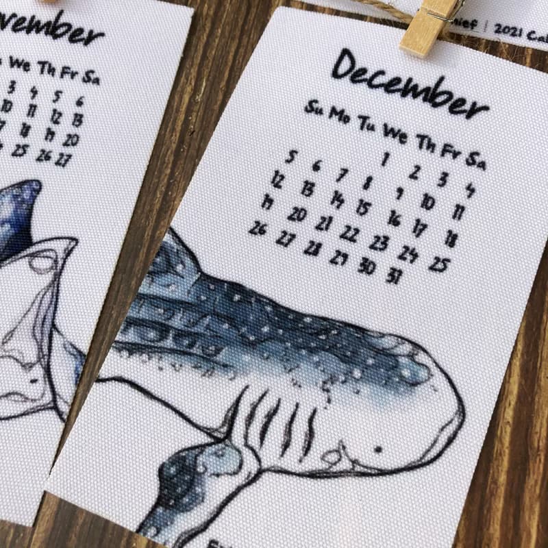2021 魚七分布月曆