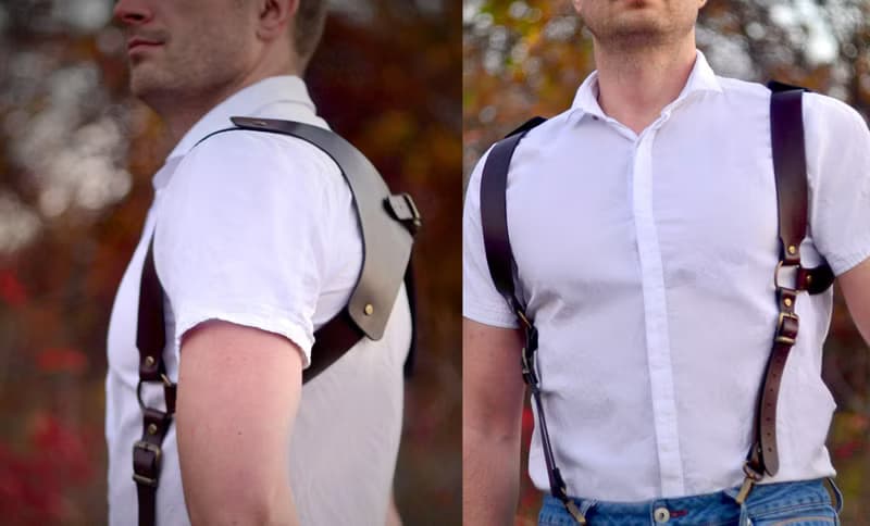 Leather handmade suspenders for mens. Handmade Suspenders. Braces. Wedding Groom