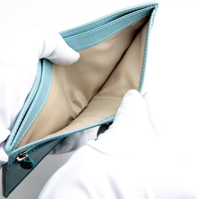 綠松石龜魚皮皮加 – 真正龜魚皮手工雙折錢包