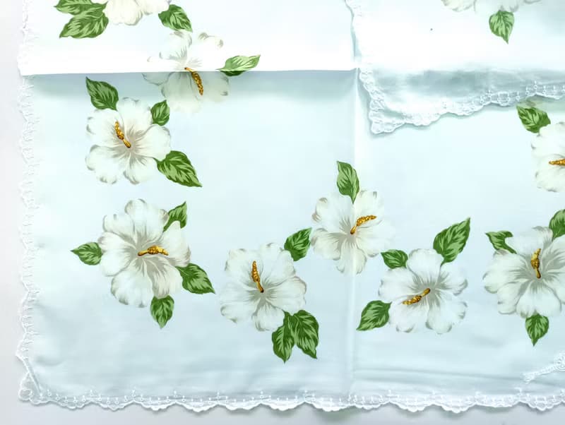 Celine Vintage Handkerchief Magnolia Floral 20 x 20 inches