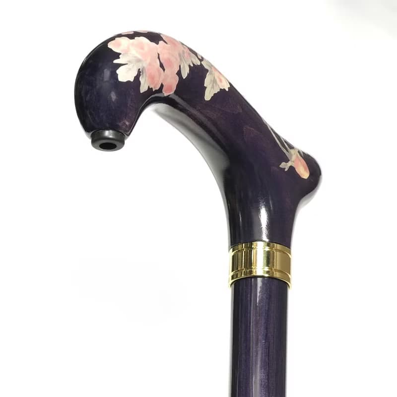 デコパージュステッキ・コロニアル -Colonial-　天然木製一本杖