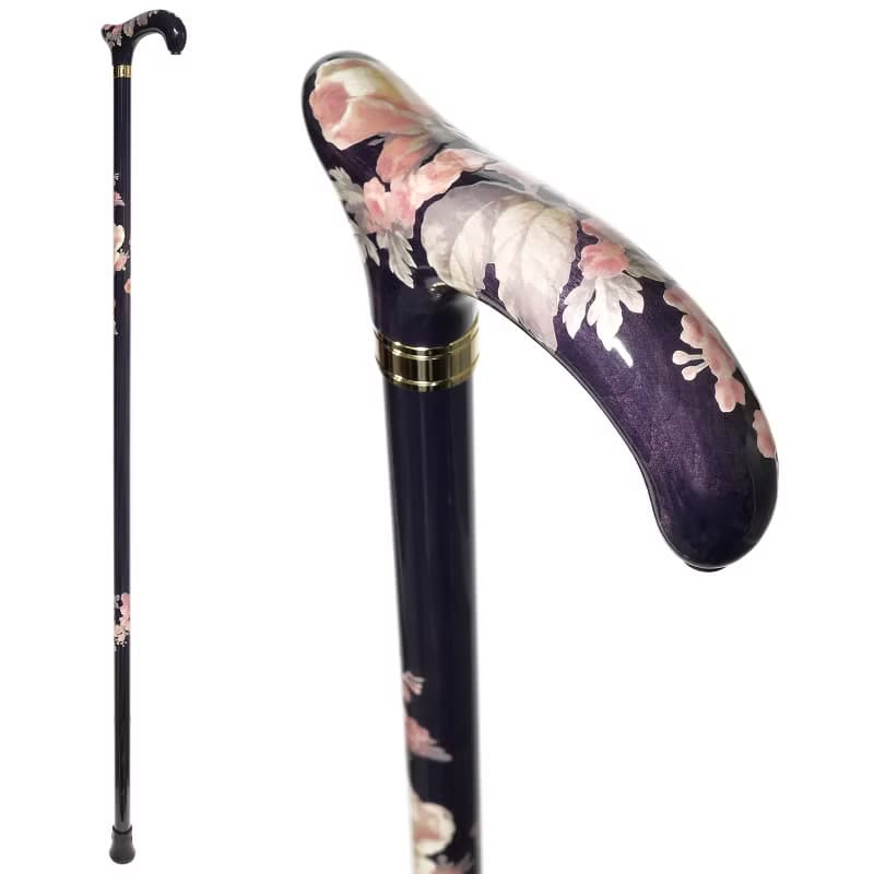 デコパージュステッキ・コロニアル -Colonial-　天然木製一本杖