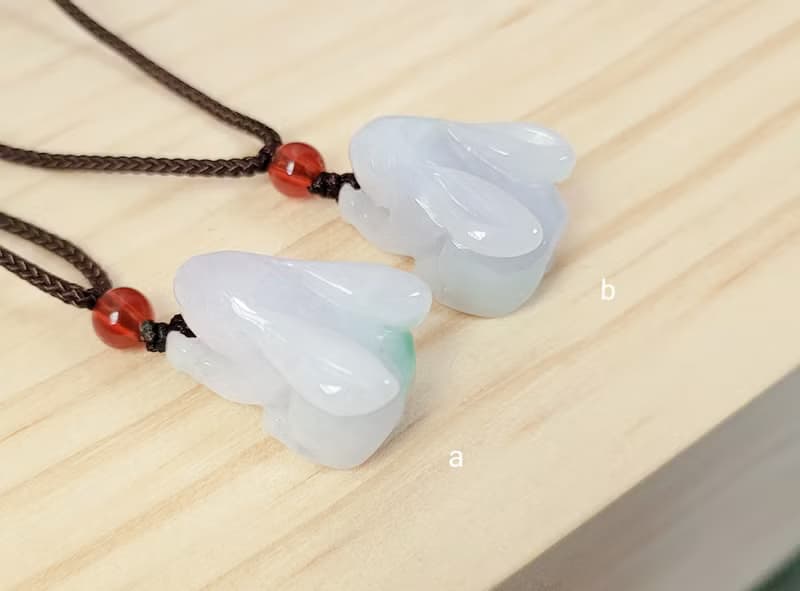 【親翠】天然翡翠 冰藍紫果綠春彩胖臀兔兔項鍊 生肖 兔