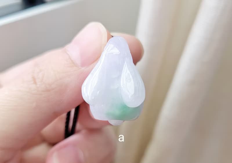 【親翠】天然翡翠 冰藍紫果綠春彩胖臀兔兔項鍊 生肖 兔