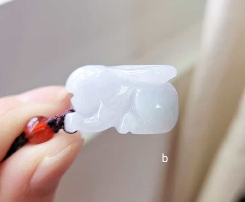 【親翠】天然翡翠 冰藍紫果綠春彩胖臀兔兔項鍊 生肖 兔