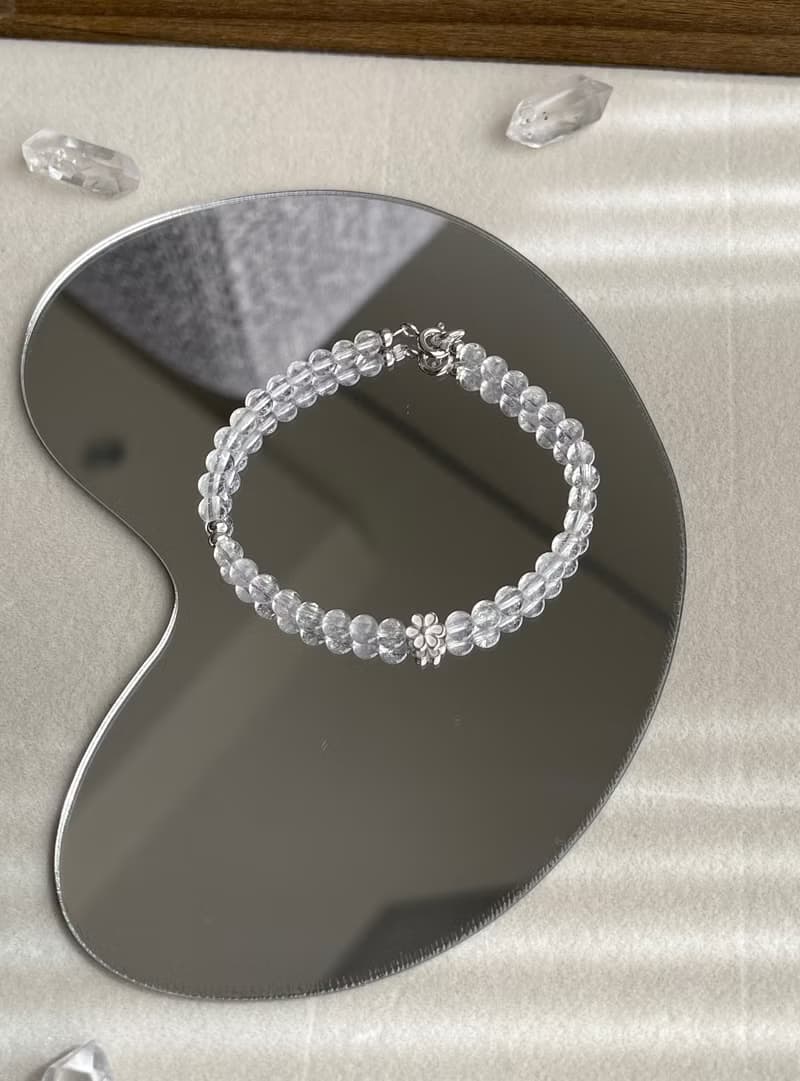 白水晶小清新S925銀 多寶設計款手鍊