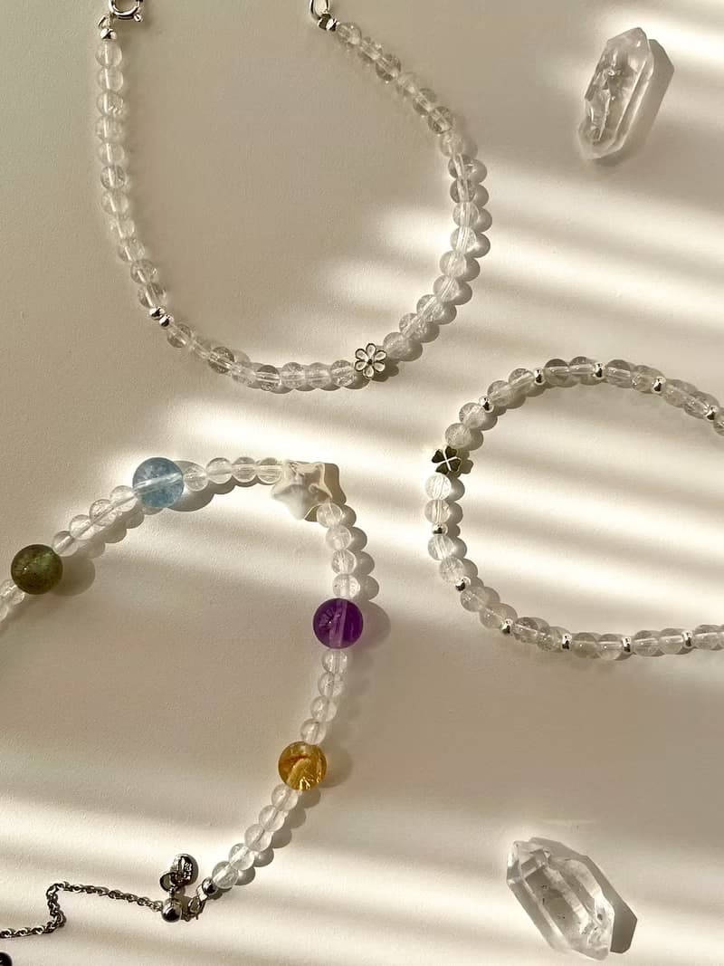 白水晶小清新S925銀 多寶設計款手鍊