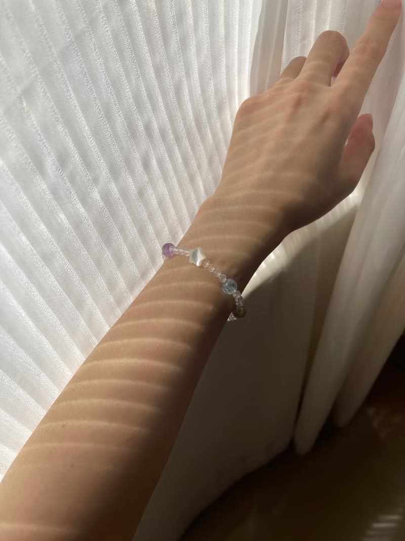 白水晶小清新S925銀 多寶設計款手鍊