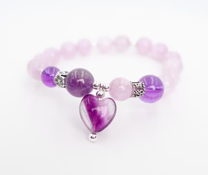 寶麗金珠寶-天然紫鋰輝石銀飾手鍊