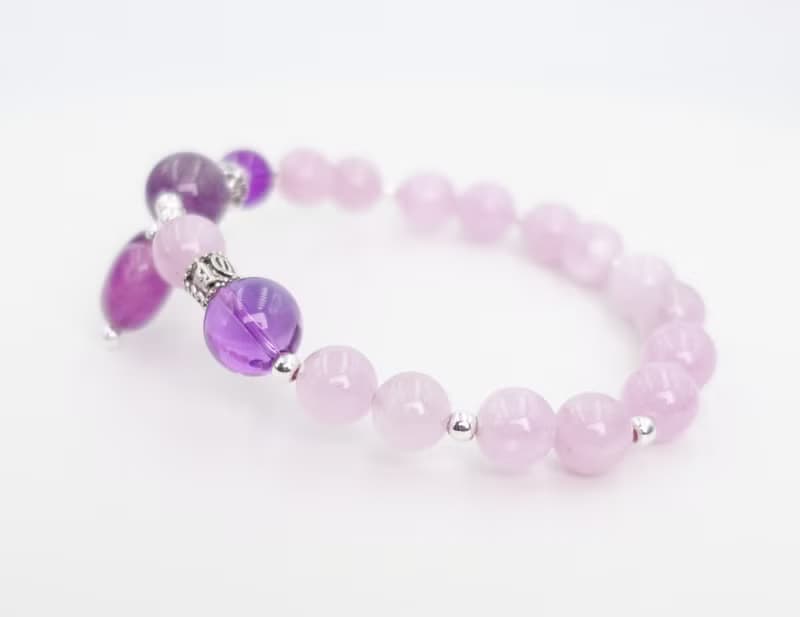 寶麗金珠寶-天然紫鋰輝石銀飾手鍊