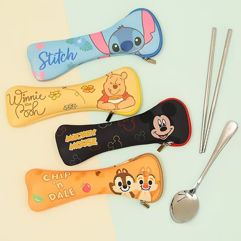 迪士尼 Disney 輕便餐具兩件組 餐具組 環保餐具 攜帶式餐具