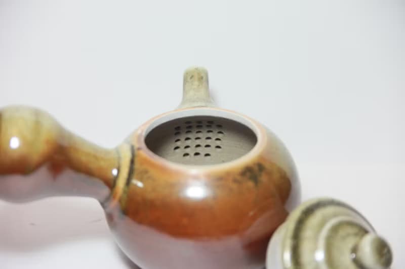 藏菁ㅣ素火和韻 柴燒側把壺