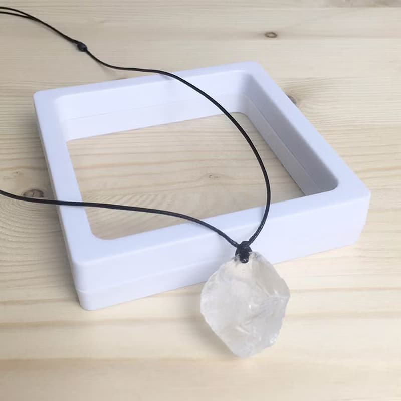 |原石吊墜系列|白水晶(項鍊x鎖骨鍊x皮繩x手工製作)