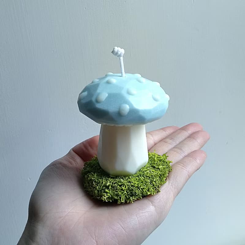 大小蘑菇一套 天然大豆香氛蠟燭 全人手切割 森林主題 生日 送禮