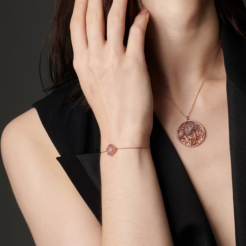 紫羅蘭鑲鑽可調式手鍊(共兩色)