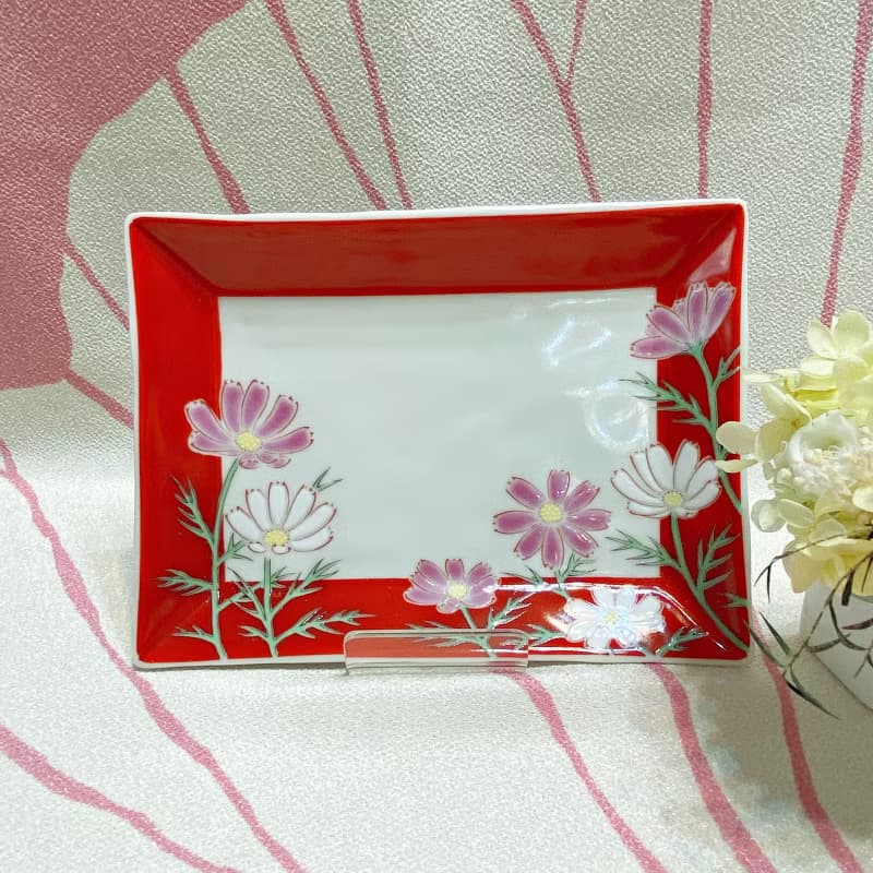 九谷燒5.7四季之花方盤】5款