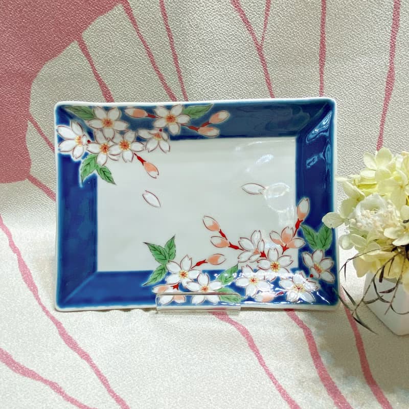 九谷燒5.7四季之花方盤】5款