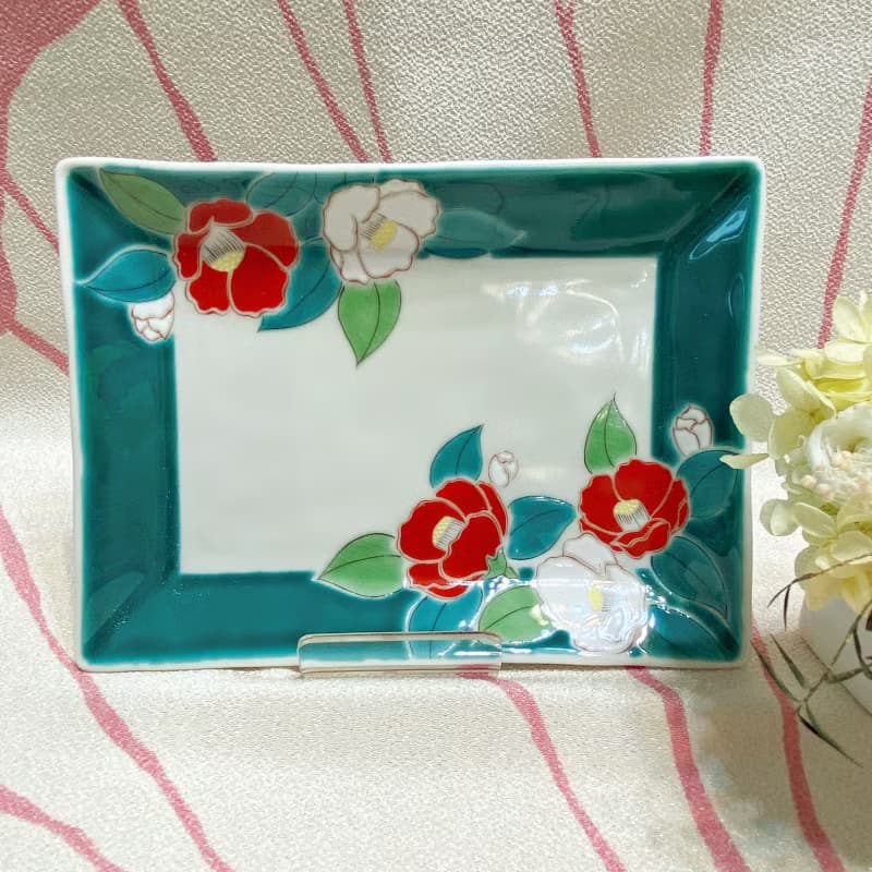 九谷燒5.7四季之花方盤】5款