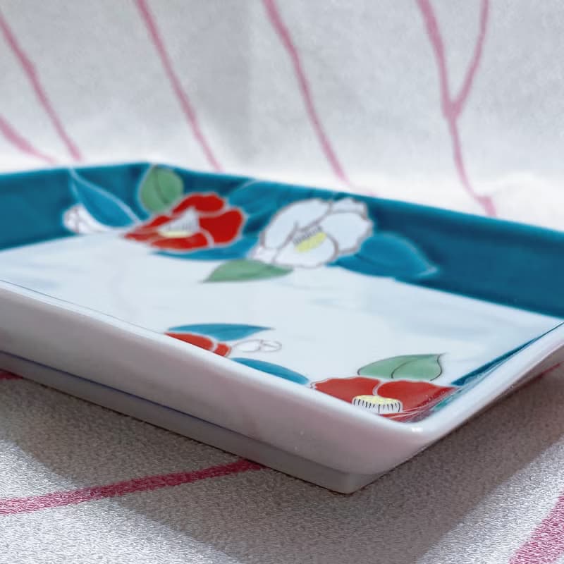 九谷燒5.7四季之花方盤】5款