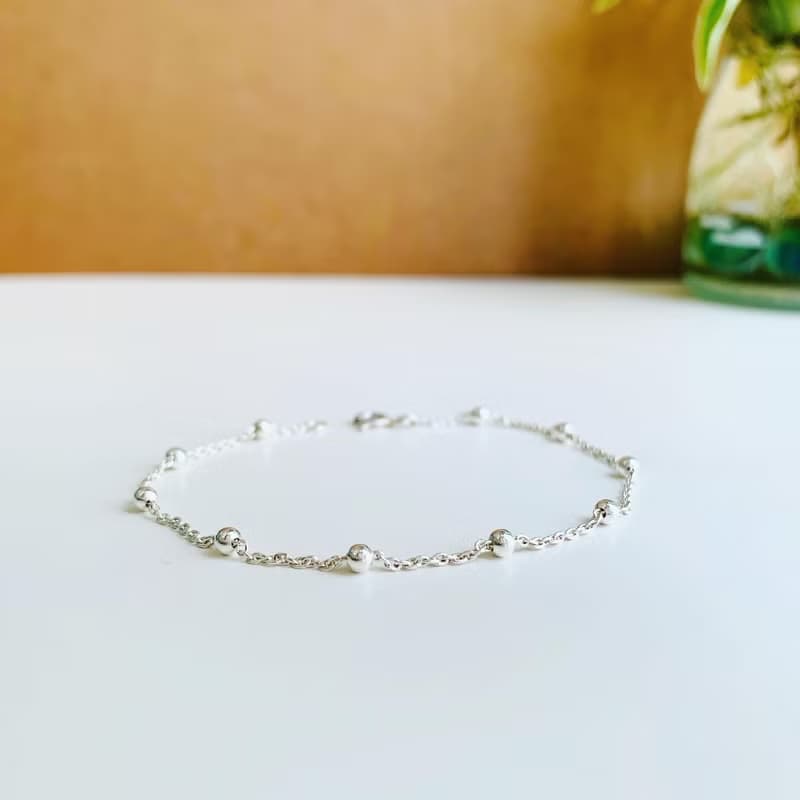 925純銀 / 可愛百搭 • 大銀珠手鍊