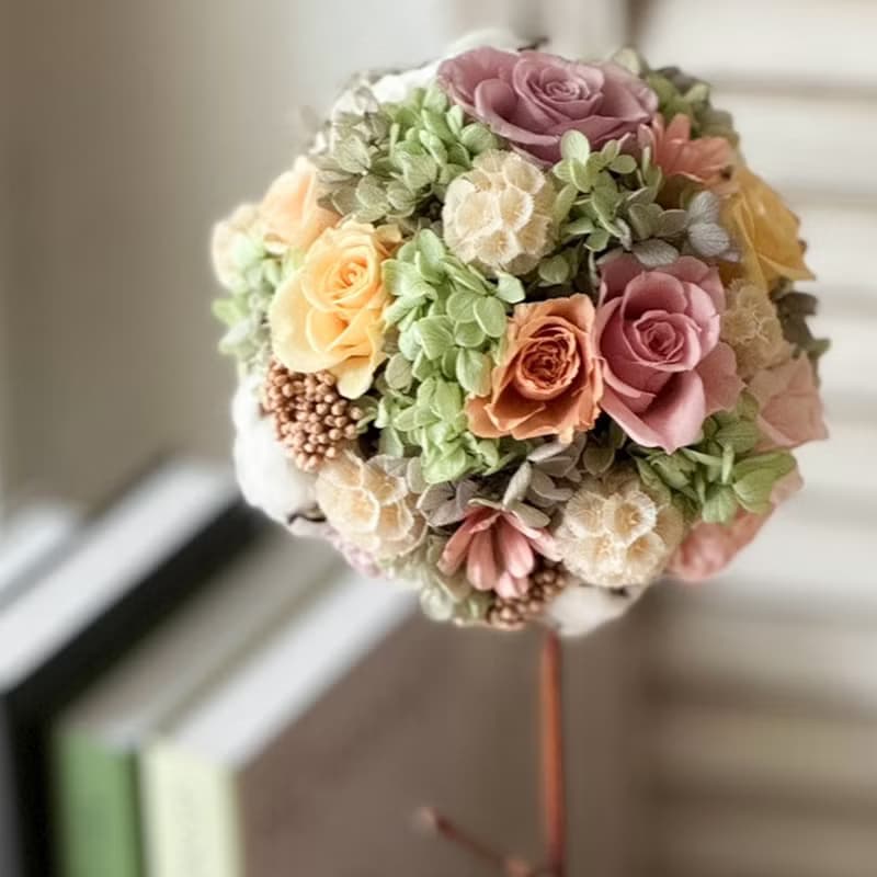 花球永生花・情人節 永生花 不凋花 生日禮 送禮 花球