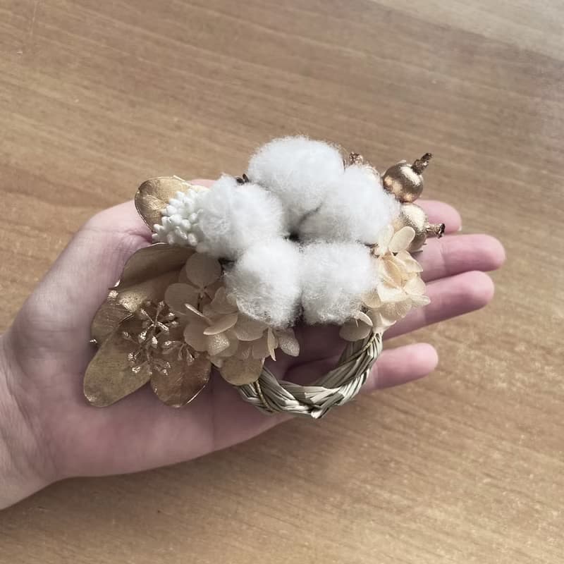 超迷你!小金花掌心注連繩【24小時內出貨】