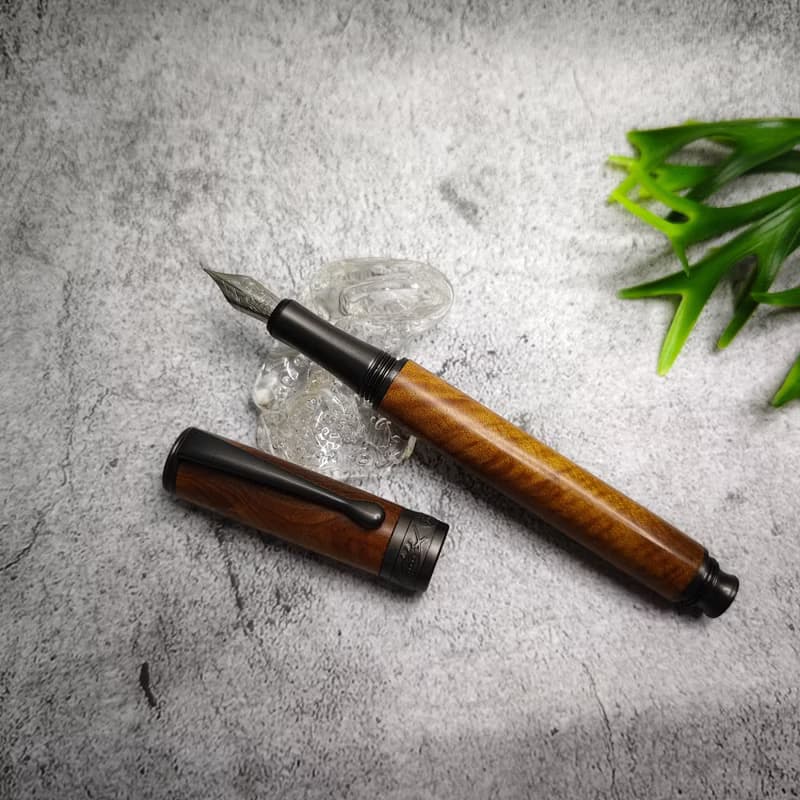 肖楠木 原木 手工筆 鋼筆 轉轉魚款