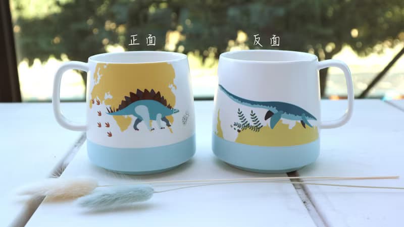 恐龍馬克杯 牛奶杯 生日禮物 聖誕交換禮