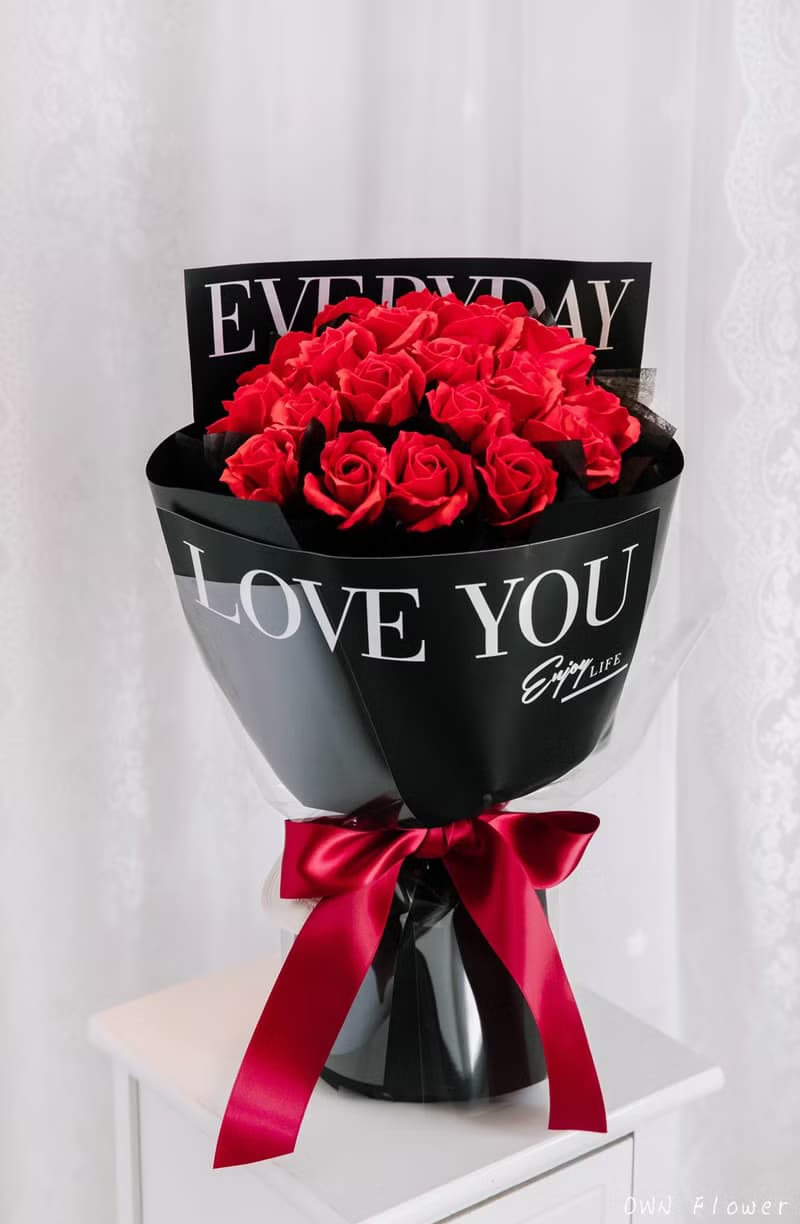 紅玫瑰花束/香皂花束/生日花束/情人節花束/告白花束/紀念日花束