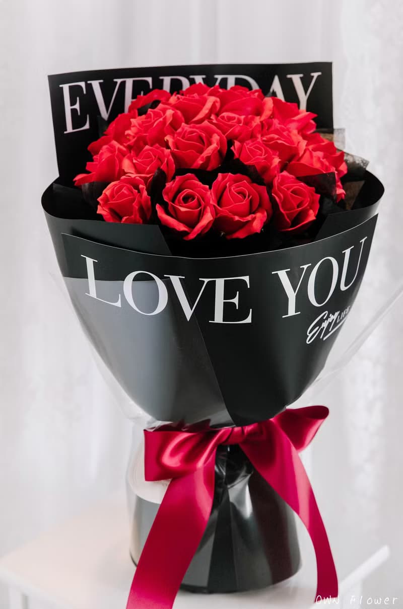 紅玫瑰花束/香皂花束/生日花束/情人節花束/告白花束/紀念日花束