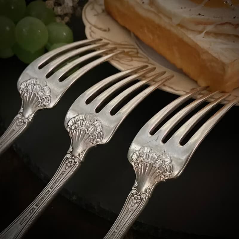 頂級銀器美國Tiffany純銀1892年製Richelieu樣式百年訂製款餐叉