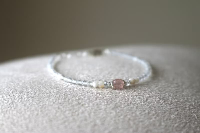 手鍊 純銀 蛋白石 月光石 - 一切安好 -