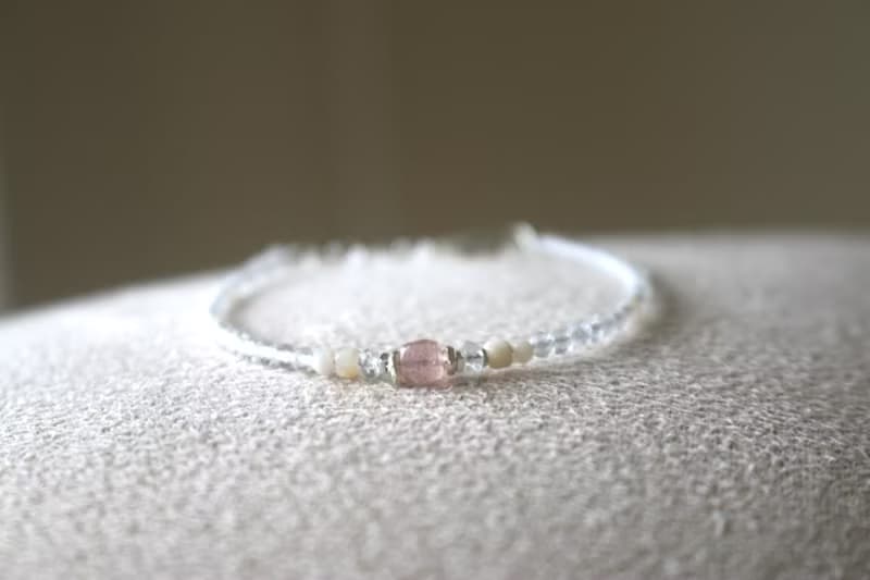 手鍊 純銀 蛋白石 月光石 - 一切安好 -